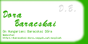 dora baracskai business card